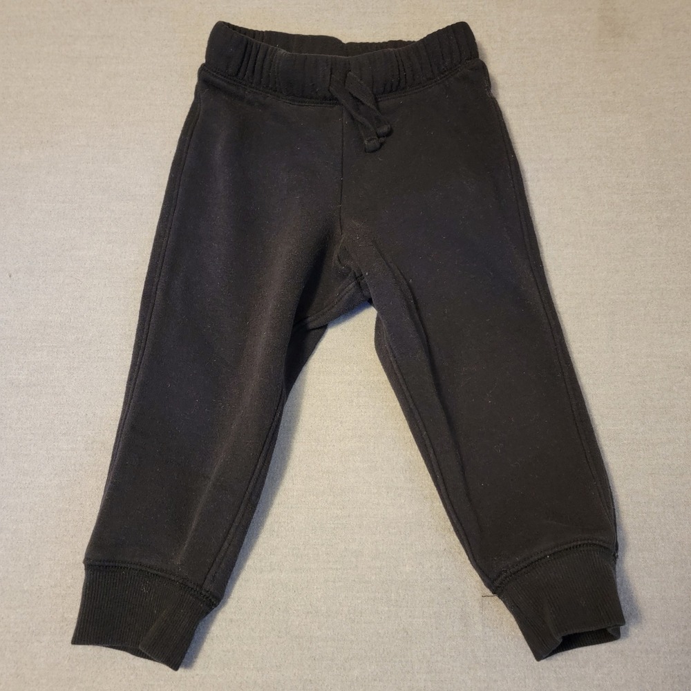 Jumping Beans Joggers Pants Toddler 2T Black Excellent Fleece Lined 801